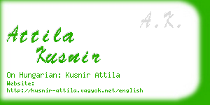 attila kusnir business card